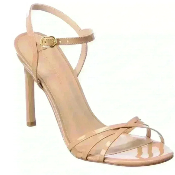 STUART WEITZMAN Barelynude Cross Strap Ankle-Strap Sandals - Size 11 - Picture 1 of 5